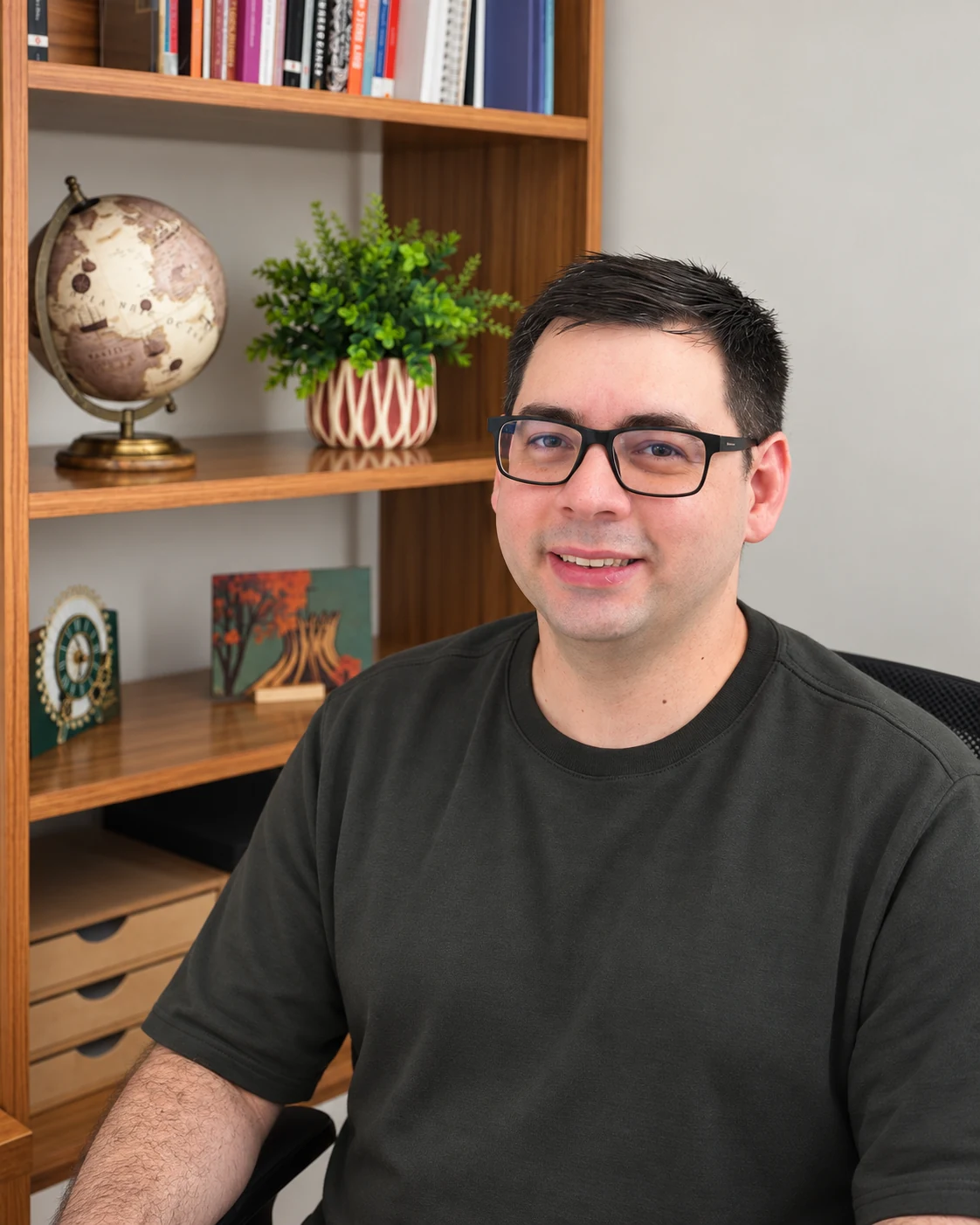 Alex Carneiro em seu escritório